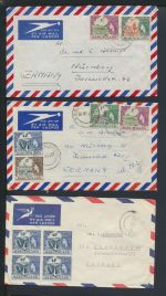 Flugpost Airmail Brief Afrika Basutoland Lesotho Nürnberg Bayern Lot von 4 Stück