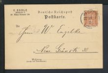Stadtpost Privatpost Postkarte Reklame C. Dohle Münzstrasse Berlin Paketfahrt