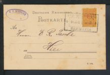 Stadtpost Privatpost Karte Harmonia Chemnitz Sachsen 1889
