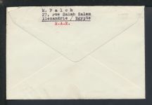 Flugpost Airmail Brief Flugzeug Alexandria Ägypten Bad Reichenhall Bayern