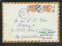 Übersee Afrika Airmail Brief Togo MEF Salem Tüfingen Baden-Württemberg