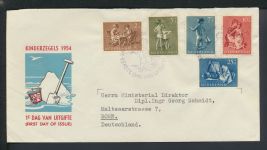 Kinder Niederlande Wassenaar Brief SST Kinderzegels 1954 Bonn NRW Brief FDC