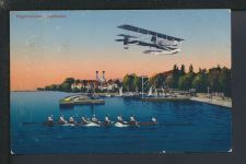 Ansichtskarte Friedrichshafen Baden-Württemberg Yachthafen Flugzeug Saulgau