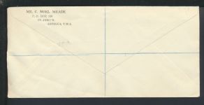 Airmail R-Brief Antigua Postal Centenary 1962 Rickmansworth Großbritannien