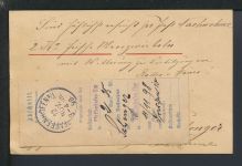 Ganzsache Altdeutschland Bayern Pfaffenhofen Dresden Sachsen 1898 Nachnahme