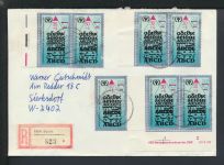 DDR 3353 Berlin Sierksdorf DV Druckvermerk in Paaren Schleswig-Holstein R-Brief