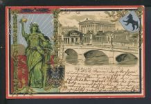 Litho Präge Ansichtskarte Berlin Nationalgalerie Heidelberg Baden-Württemberg