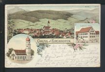 Litho Ansichtskarte Kirchhofen Baden-Württemberg Gasthof Zum Adler Radolfzell