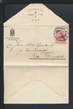 Deutsches Reich Düsseldorf 1909 Patent Kleinbrief mit Öffner