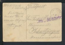 Ansichtskarte ab Wahlbach Frankreich Feldpost Schwetzingen Baden-Württemberg