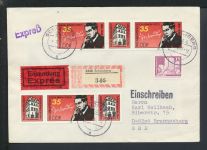 DDR Zusammendruck Schönberg Mecklenburg-Vorpommern R-Brief Express Brannenburg