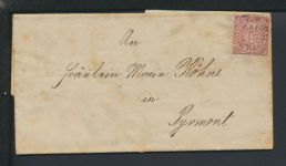 Altdeutschland NPD Norddeutscher Bund Hannover Niedersachsen Pyrmont Brief 1876