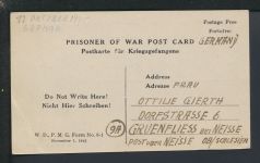 Kriegsgefangenenpost Livorno Italien Grünfließ Neisse Oberschlesien Ostgebiete