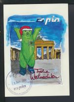 Künstler Ansichtskarte Berlin Frohe Weihnachten SST PIN MAIL 2010 Brandenburger
