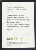 Künstler Ansichtskarte Berlin Frohe Weihnachten SST PIN MAIL 2010 Brandenburger