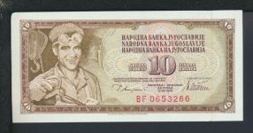 Geldscheine Banknoten Jugoslavien Europa 10 Dinar 1978 I UNC
