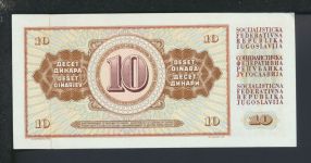 Geldscheine Banknoten Jugoslavien Europa 10 Dinar 1978 I UNC