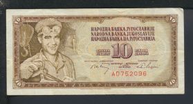 Geldscheine Banknoten Jugoslavien Europa 10 Dinar 1978 IV