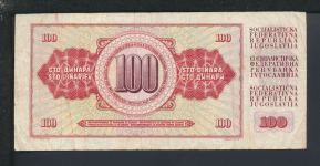 Geldscheine Banknoten Jugoslavien Europa 100 Dinar 1986 IV