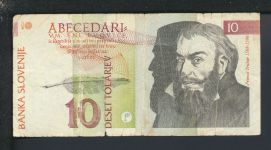 Geldscheine Banknoten Slowenien Europa 10 Tolar 1992 IV