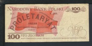 Geldscheine Banknoten Polen Europa 100 Zlotych 1986 IV