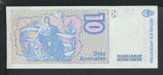 Geldscheine Banknoten Argentinien Südamerika 10 Australes UNC