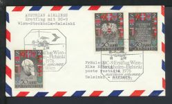 Flugpost Luftpost Airmail Wien Österreich Helsinki Finnland SST Erstflug DC-9