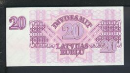 Geldscheine Banknoten Lettland 20 Rublu 1992 I UNC