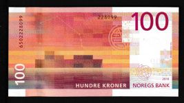 Geldscheine Banknoten Norwegen 100 Kronen 2016 I UNC