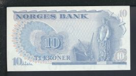 Geldscheine Banknoten Norwegen 10 Kronen Fridtjof Nansen 1983 I UNC
