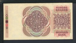 Geldscheine Banknoten Norwegen 100 Kronen C. Collett 1993 II-III