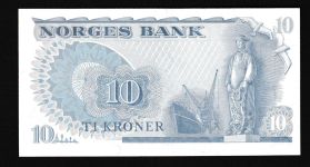 Geldscheine Banknoten Norwegen 10 Kronen Fridtjof Nansen 1983 I UNC