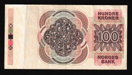 Geldscheine Banknoten Norwegen 100 Kronen C. Collett 1993 II-III