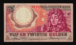 Geldscheine Banknoten Niederlande 25 Gulden 1955 Boerhave II-III