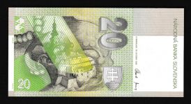 Geldscheine Banknoten Slowakei 20 Korun Pribina 2006 I UNC
