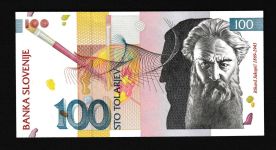 Geldscheine Banknoten Slowenien Europa 100 Tolar 2003 I UNC