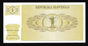 Geldscheine Banknoten Slowenien Europa 1 Tolar I UNC