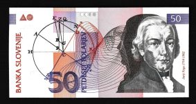 Geldscheine Banknoten Slowenien Europa 50 Tolar 1992 I UNC
