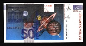 Geldscheine Banknoten Slowenien Europa 50 Tolar 1992 I UNC