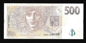 Geldscheine Banknoten Tschechien 500 Korun 2009 I UNC