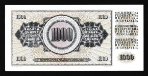 Geldscheine Banknoten Jugoslawien 1000 Dinar 1981 I UNC