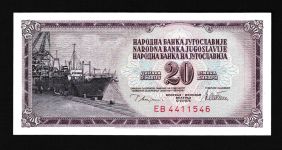 Geldscheine Banknoten Jugoslawien 20 Dinar 1978 I UNC