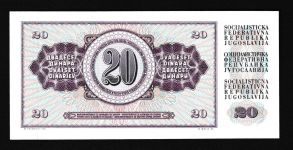 Geldscheine Banknoten Jugoslawien 20 Dinar 1978 I UNC