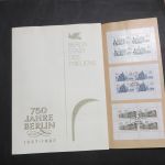 DDR 750 Jahre Berlin Stadt des Friedens selt. Falt - Gedenkblatt Marken + Blocks