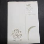 DDR 750 Jahre Berlin Stadt des Friedens selt. Falt - Gedenkblatt Marken + Blocks