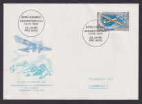 Flugpost Air Brief Mail Stiftung PRO AERO Schweiz Gedenkpostflug Bern Locarno