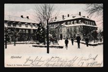Ansichtskarte Herrnhut Sachsen Am Platz Großschönau im Winter