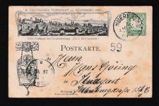 Altdeutschland Bayern Privatganzsache PP 15 C 56 01 Einzug turner in Nürnberg