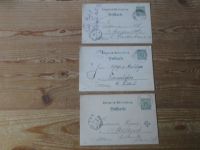 Altdeutschland Württemberg Stempel Sammlung auf 35 Ganzsachen ca. 1880-1896