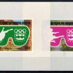 Afrika Obervolta Burkina Faso 603-607 B Olympia Sport Innsbruck Sonderblocksatz